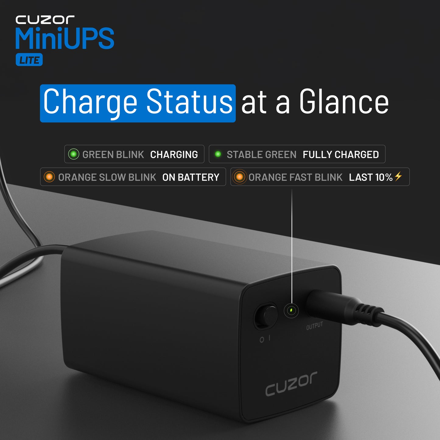 Cuzor Mini UPS Lite 12V2A | Upto 4 hours backup